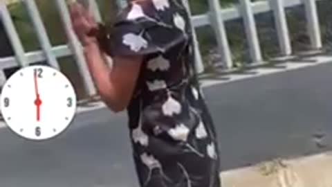 Funny dancing grandmother