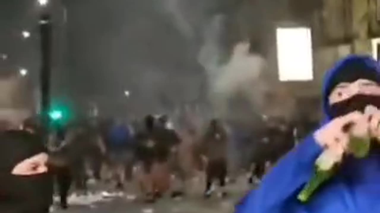 Chaos on the streets of Liverpool during National Enough Is Enough protests.