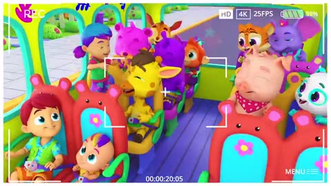 Wheels On The Bus Go Round and Round School Bus Song Nursery Rhymes and Kids Songs