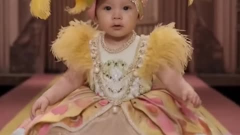 cute baby fashion show luxury runway