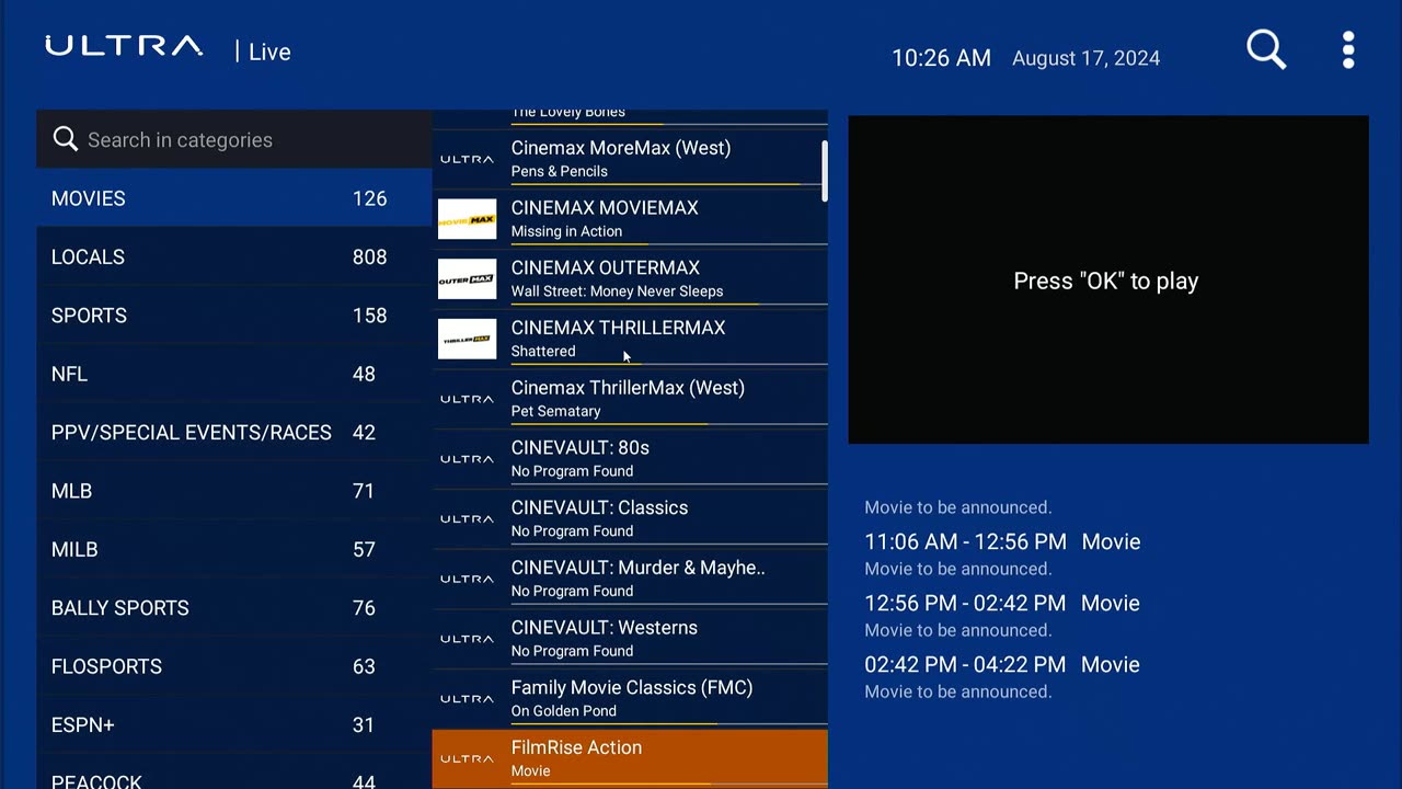 8-17-2024 Watch-ONN-Google TV, How to set wifi and watch Ultra