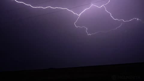 Cloudy sky full of lightning