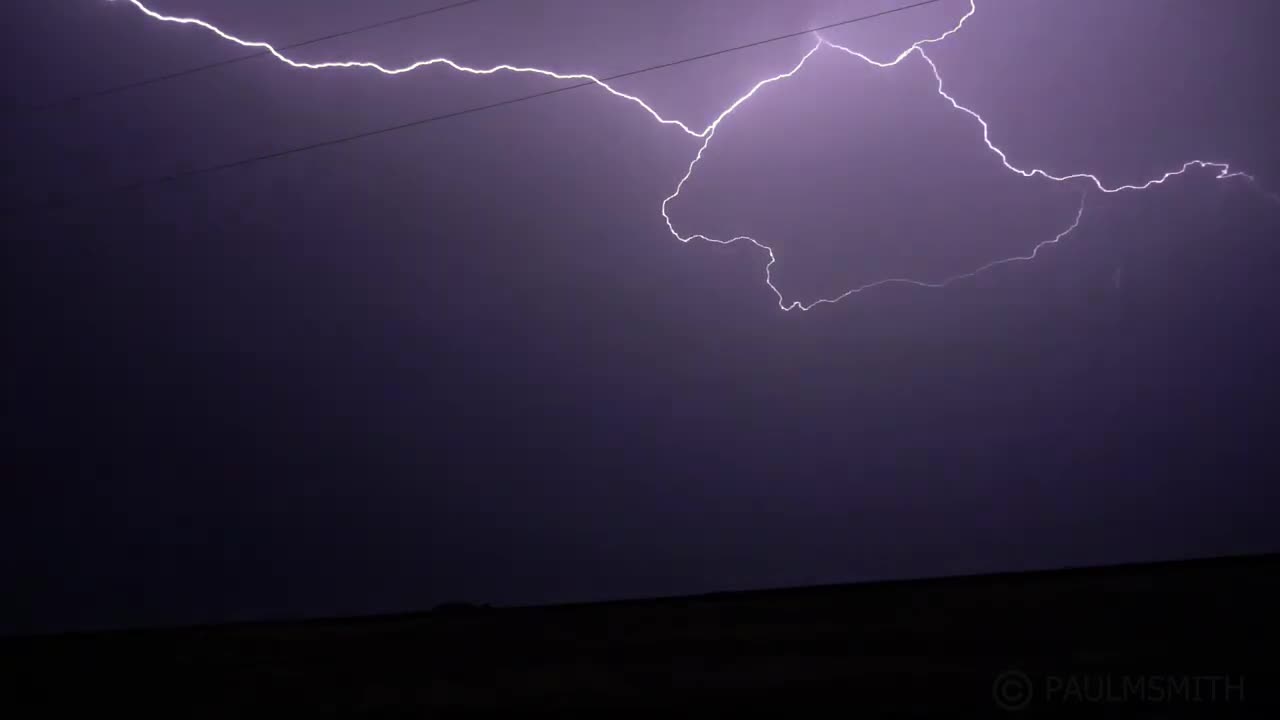 Cloudy sky full of lightning