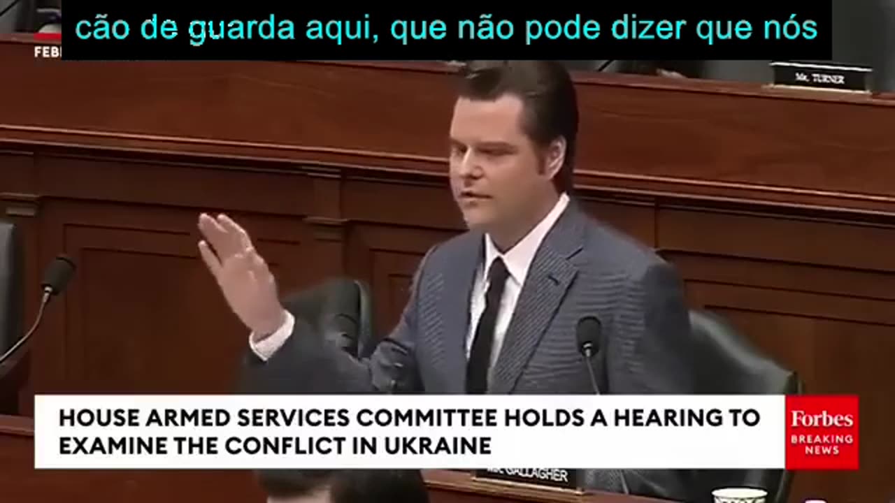 Deputado Gaetz questiona financiamento para pensões na Ucrânia