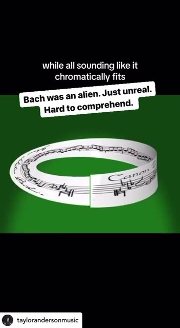 Bach’s genius retrograde inversion composition, a musical Möbius strip.