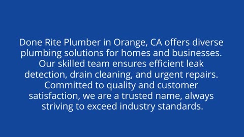 orange county plumbing