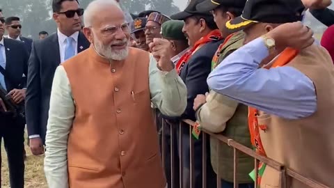 Ex-servicemen accord a special welcome to PM Narendra Modi ji in Himachal Pradesh