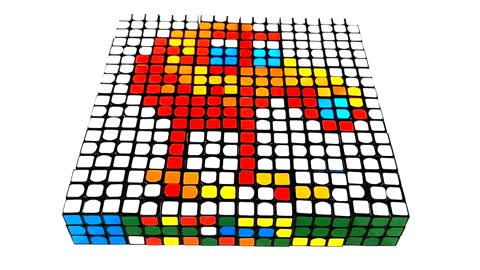 Rubik's Cube Pixel Art - Episode 4