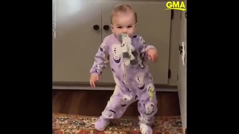 watch this baby dance to the song