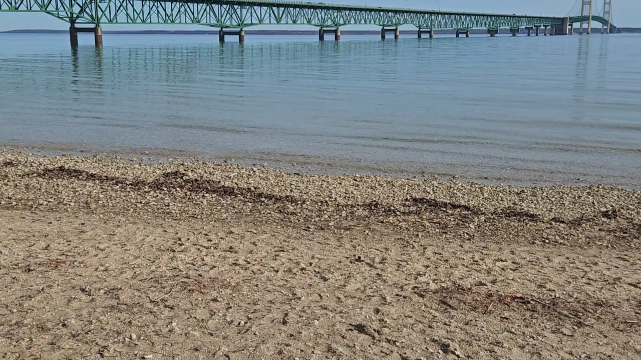 Mackinaw city view of bridge