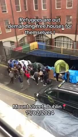 Illegal migrants in Dublin demand free houses
