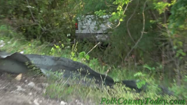 DRIVER CRASHES THROUGH GUARDRAIL, GOODRICH TEXAS, 04/21/22...