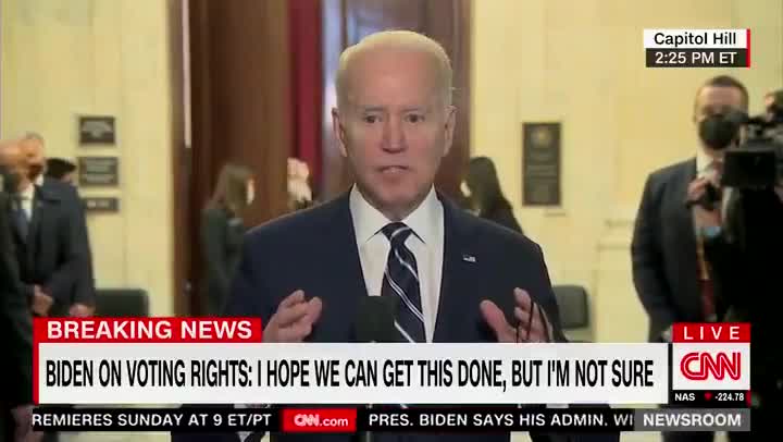 Biden Doesn't "Know Whether [He] Can Get This Done" When It Comes To The Voting Rights Bill