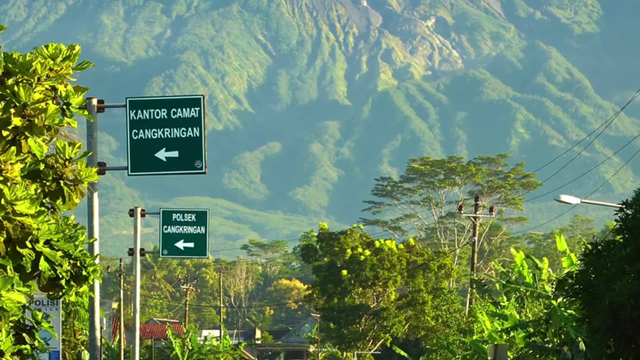 🇮🇩 Beautyful view vulcano merapi Indonesia