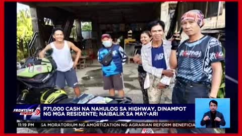 Libo-libong piso na nahulog sa highway,enaibalik sa may-ari