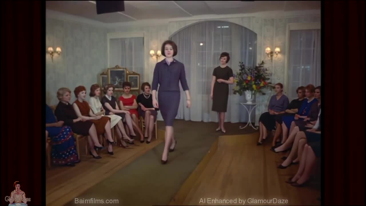 How to be a Model in the 1960s _ AI Enhanced Video 4K 60fps