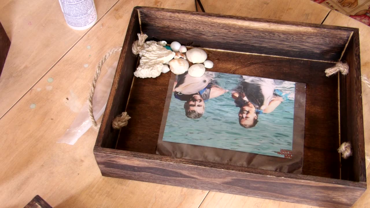 Flock it Farm: DIY picture frame made out of shells collected