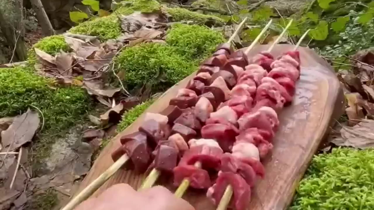 Gömlek Yağında Kuzu Ciğer Şiş Kebabı 🥩 _ lamb liver sish kebab in lamb caul fat