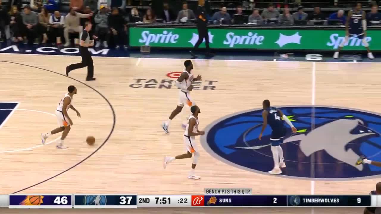 D'Angelo Russell forgot he checked in and Timberwolves play 4 on 5 vs Suns 😂