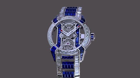 The Jacob & Co. Epic X Tourbillon Baguette Sapphires on Bracelet