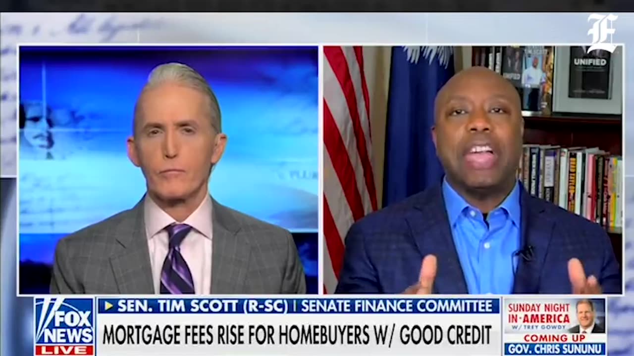 "Socialist utopia": Tim Scott criticizes Biden for penalizing individuals with good credit.