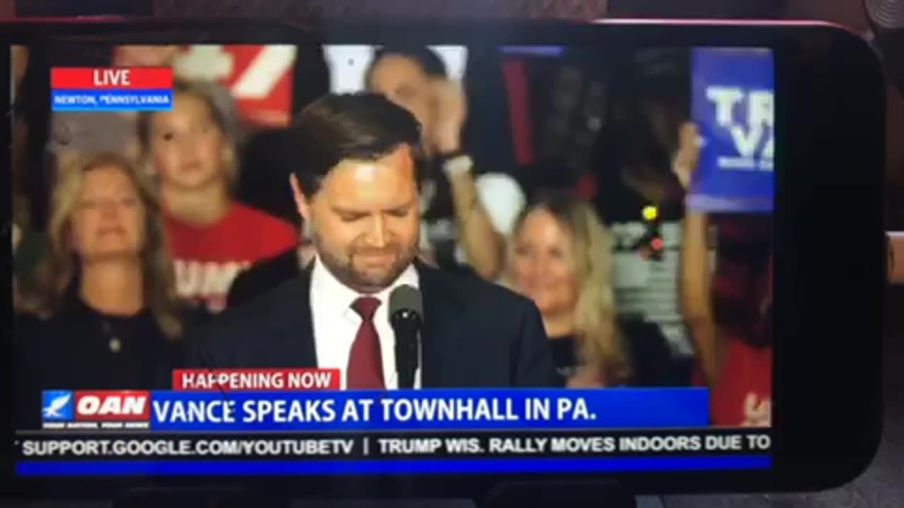 OANN Vance speaks at town hall in Pennsylvania Saturday 06:11 am
