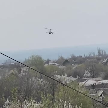 Ukraine War - The work of combat helicopters Ka-52 and Mi-28N