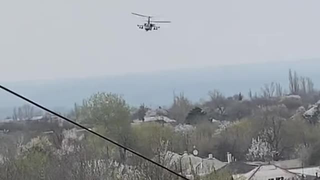 Ukraine War - The work of combat helicopters Ka-52 and Mi-28N