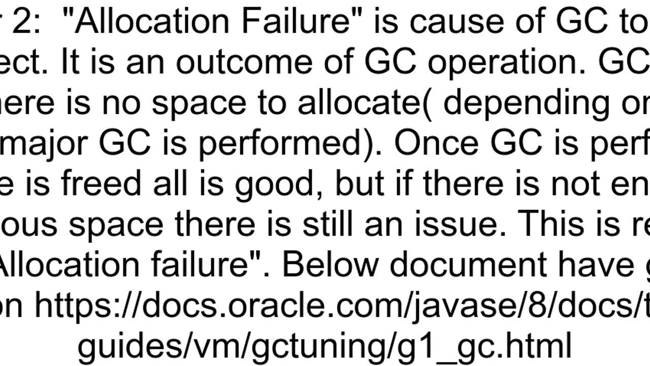Java GC Allocation Failure