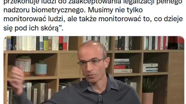 Yuval Noah Harari otwarcie mowi o kontroli ludzi