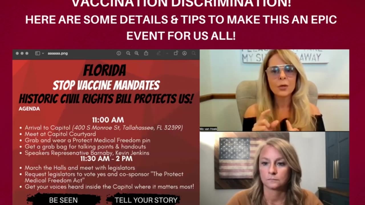 HEALTH FREEDOM FLORIDA - MARCH AT THE CAPITAL TO PROTECT OUR CHILDREN