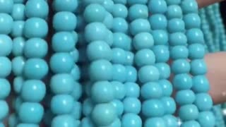 241210-5 Multiple hot selling natural turquoise round bead strings for making jewelry