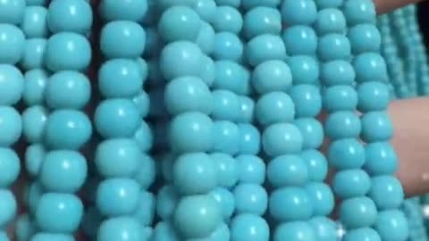 241210-5 Multiple hot selling natural turquoise round bead strings for making jewelry