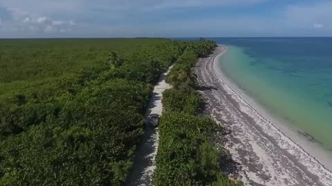 Sea waves & beach drone video HD -Video