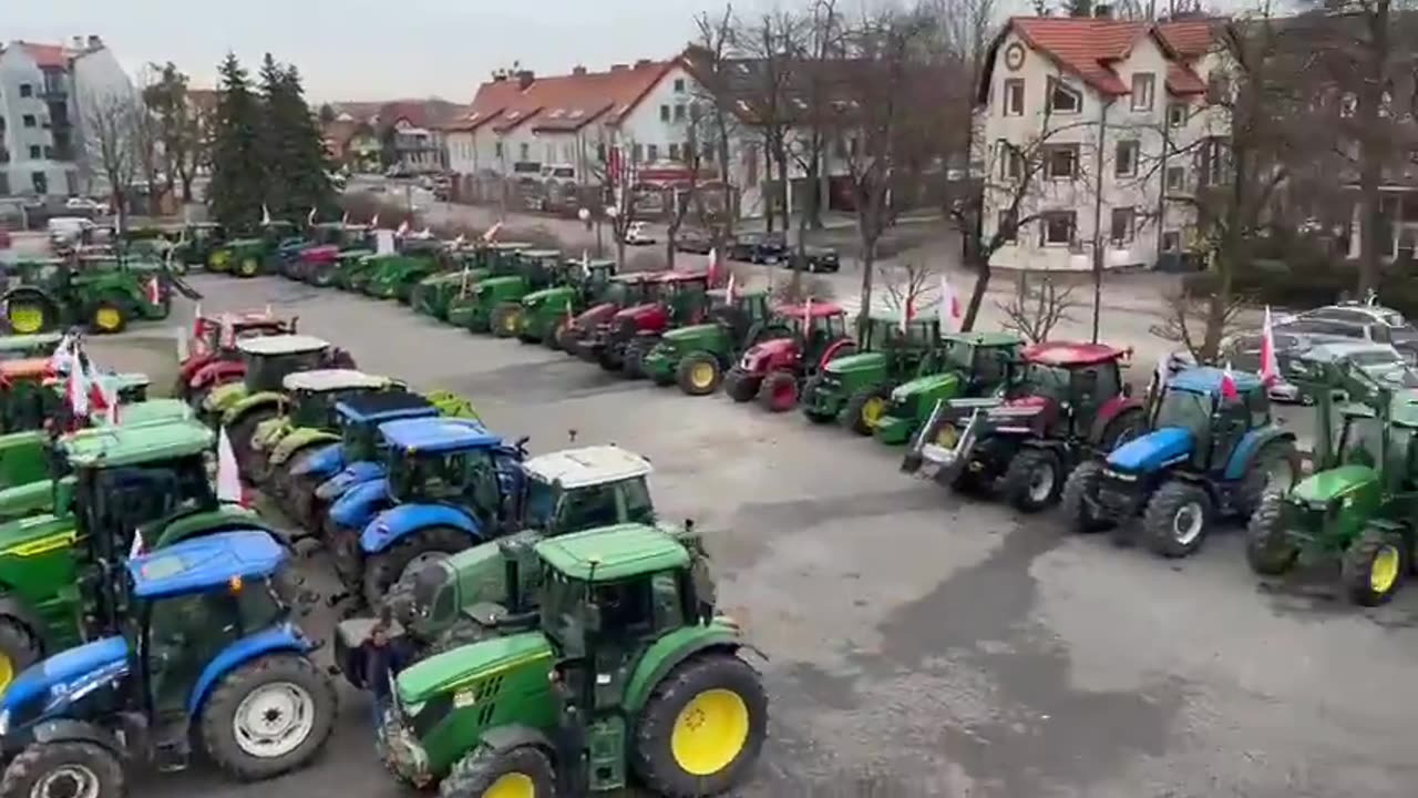 Farmers protest green tax and Ukraine imports Poland, Węgorzewo