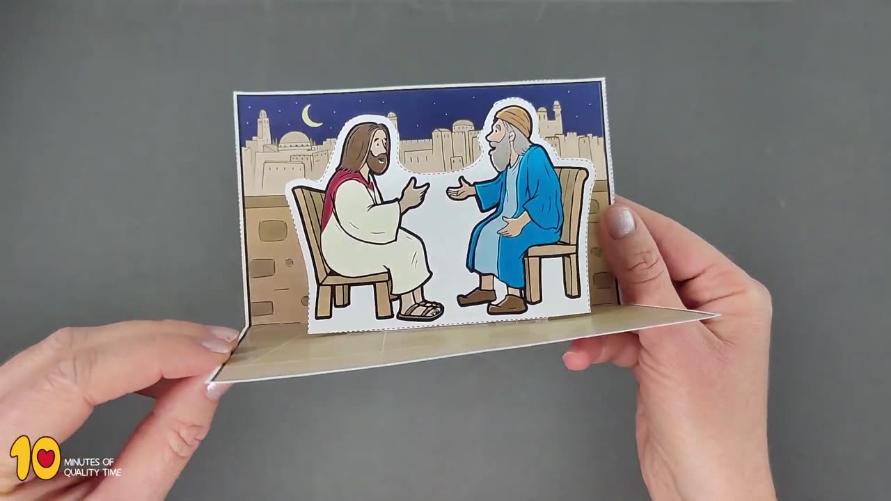 44. Jesus and Nicodemus - Sunday School Craft