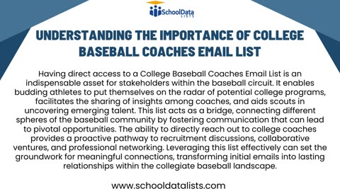 Step-by-Step Guide to Accessing a College Baseball Coaches Email List