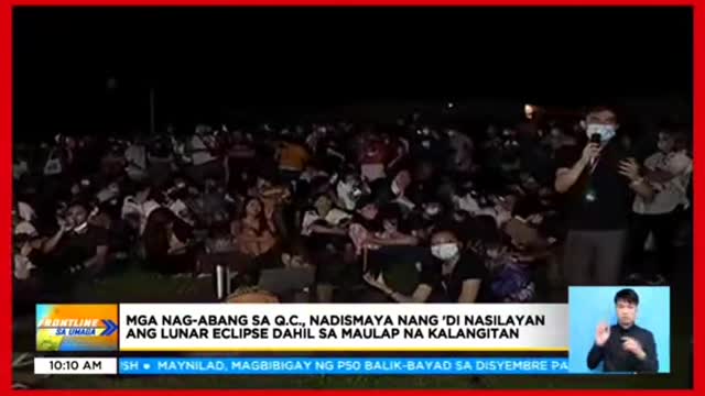 Total lunar eclipseinabangan sa iba't ibang parte ng bansa