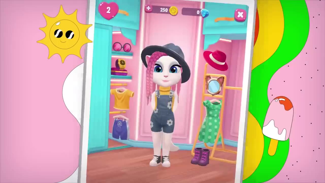 Our Perfect Summer Day! ☀️💃🧡 NEW My Talking Angela 2 Gameplay