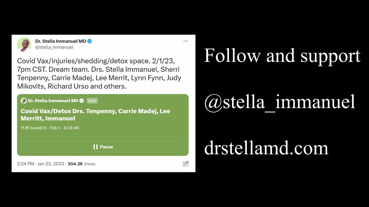 Dr. Stella Immanuel hosts a Doctors Twitter space Feb 1, 2023 part 3