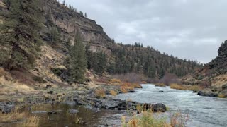 Central Oregon – Steelhead Falls – Canyon Overlooking Crooked River – 4K