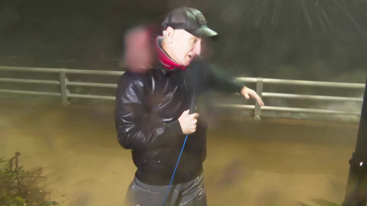 Anderson Cooper hit by debris during live coverage of Milton