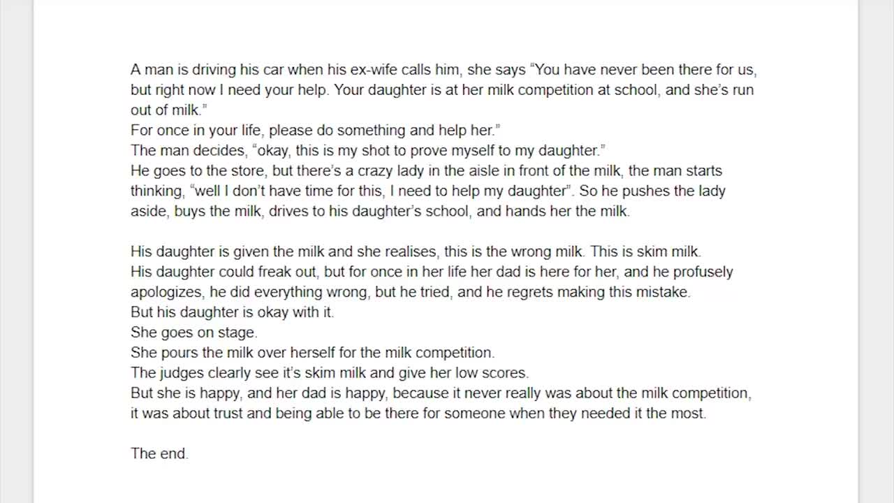 A Man Goes to the Store to Buy Some Milk