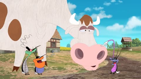 Oggy and the cockroaches | farming for a day