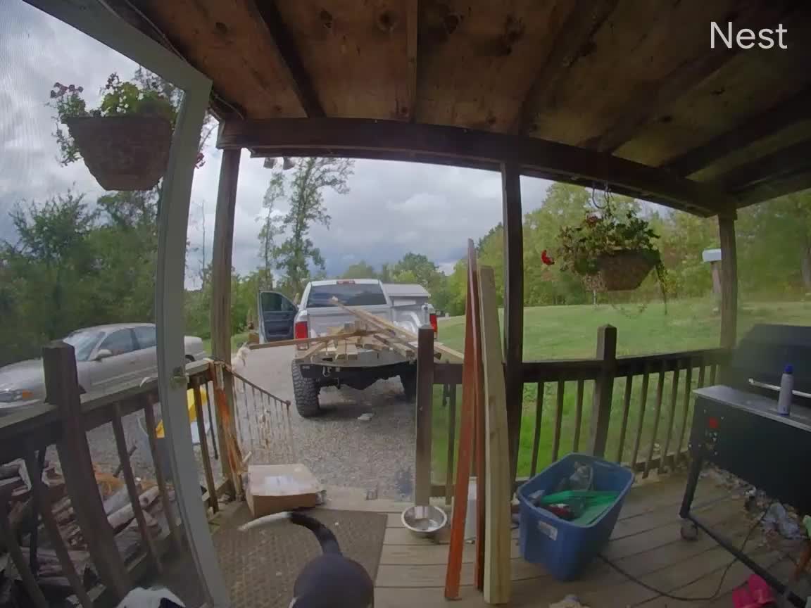 Stepdaughter Rolls Truck Back into Porch Trying to Roll Windows Up