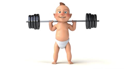 Baby gym squat