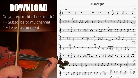 HALLELUJAH - FREE VIOLIN - EASY PLAY ALONG