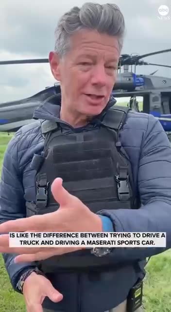 ABC News journalist showed a U.S. UH-60A Blackhawk helicopter in the service of Ukraine