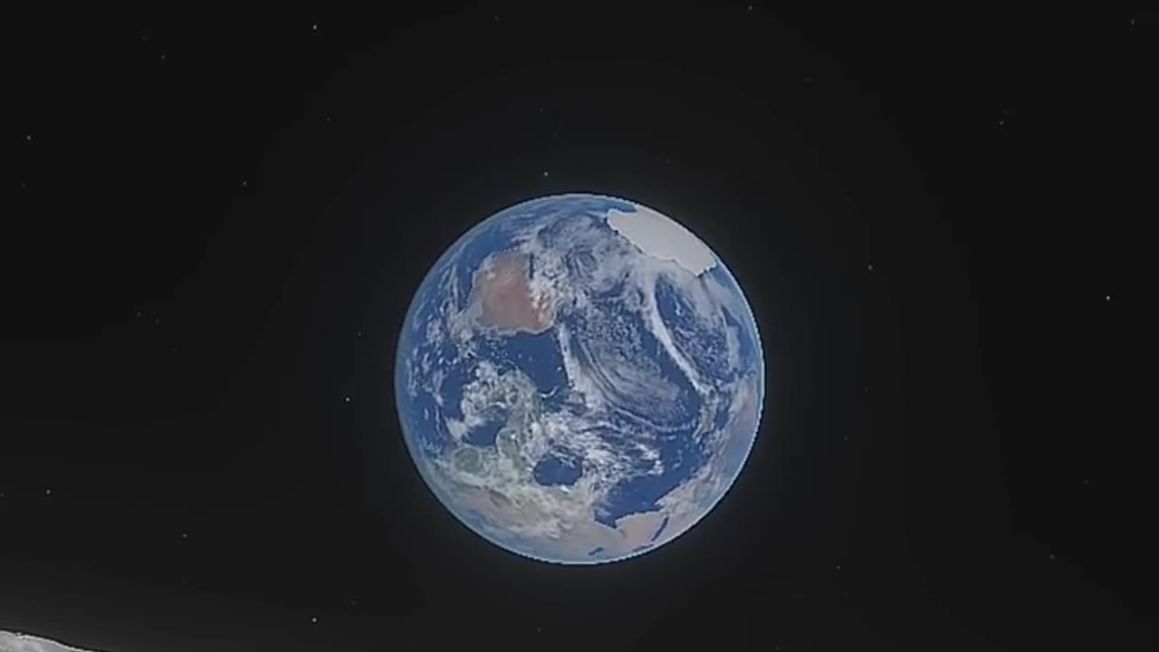 View of earth from moon