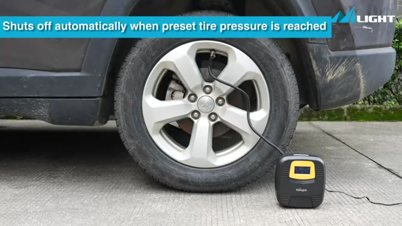 AstroAI Tire Inflator Portable Air Compressor Air Pump for Car Tires - 12V DC Auto Tire Pump